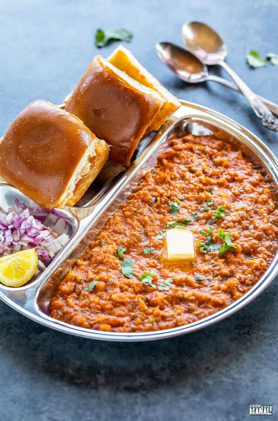 Desi style Pav bhaji 2 pc