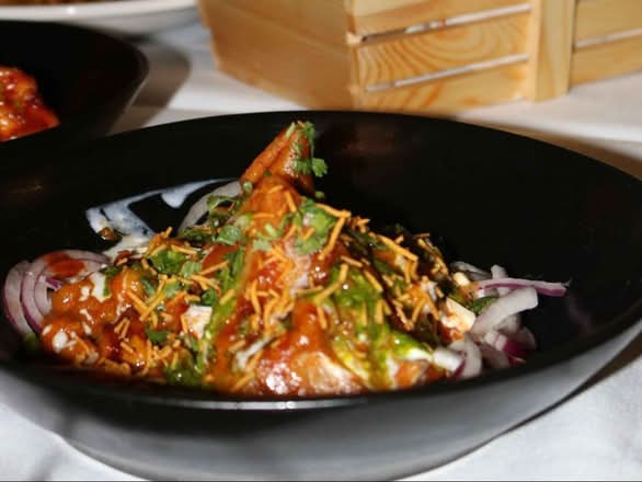 Chole Samosa Chaat
