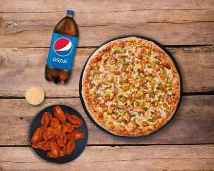 X-Large Pizza with 3-Toppings + 30 Wings + 1 Dip + 2L Pop