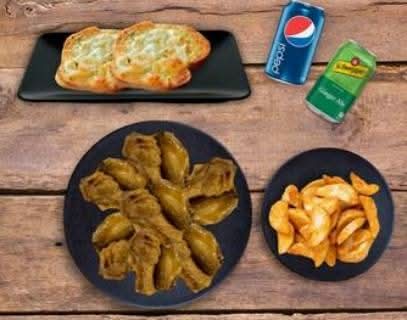 15 Wings + Cheezy Bread (2pcs) + Potato Wedges+ 2 Cans