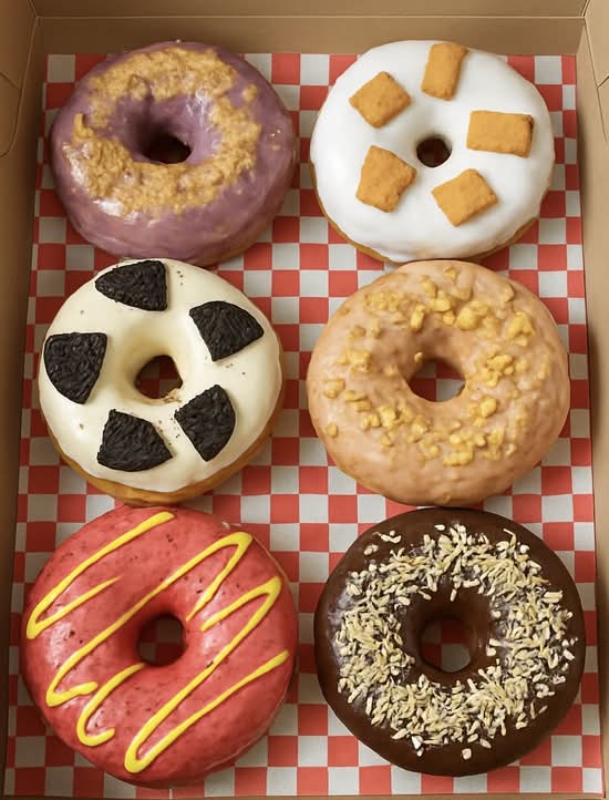 6 Assorted Premium Ring Donuts