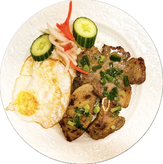 53. Pork Chop & Egg on Rice (Cơm Tấm Sườn Trứng)