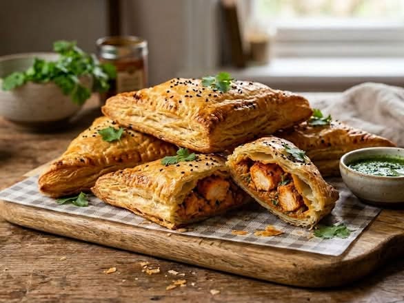 Chicken Tikka puff patties