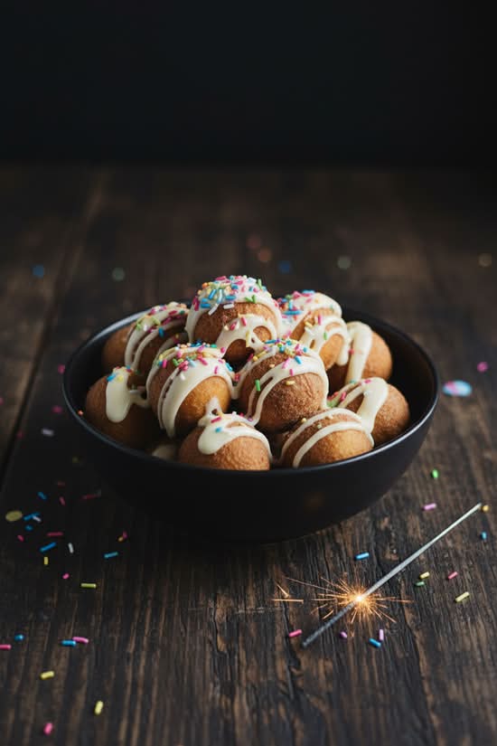 Birthday Cake Donut Balls