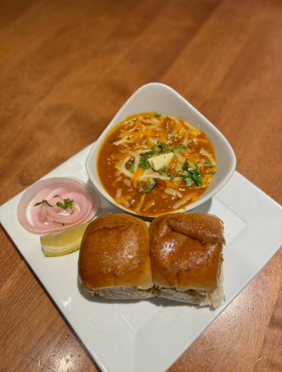 Cheesy Pav Bhaji