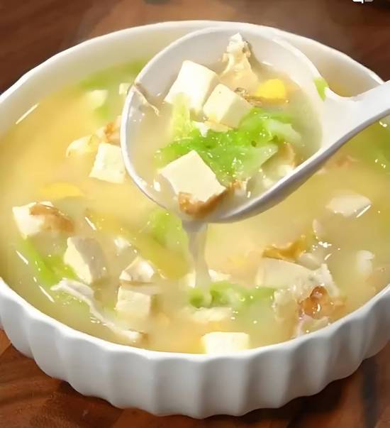 TOFU WITH CHINESE CABBAGE STEW WITH ONE RICE
