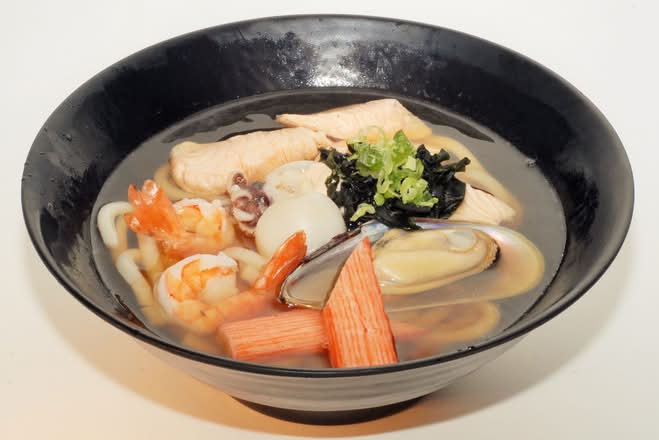 Seafood Udon in Soup