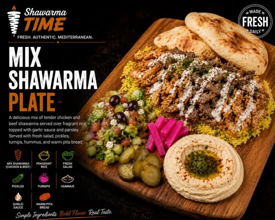 Mixed Shawarma Plate