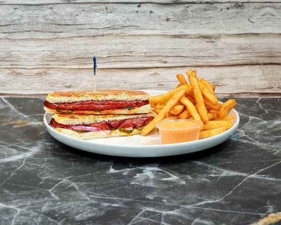 Pressed Hot Dog & Fries