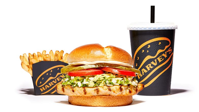 Grilled Chicken Sandwich Combo 570-970 cals