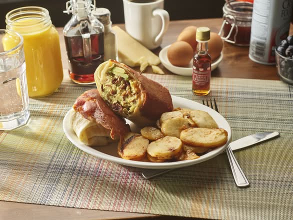 Cheesy Bacon Breakfast Burrito