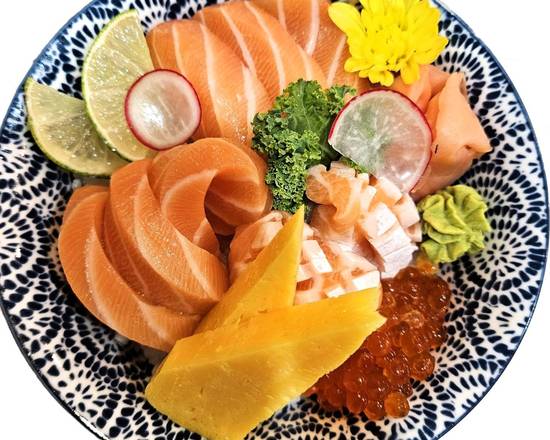 Salmon Sashimi Don