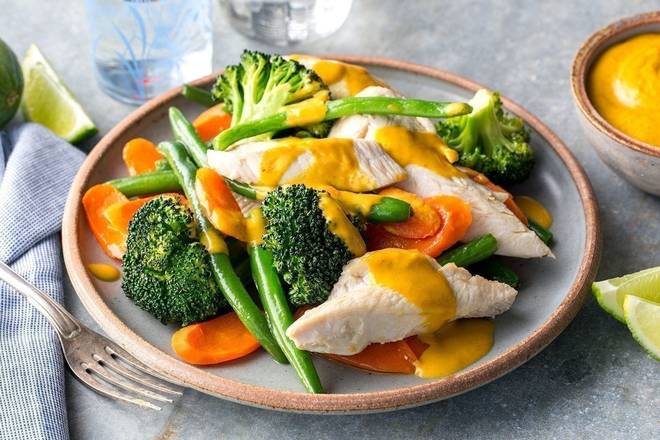 82. Steamed Chicken with Vegetable