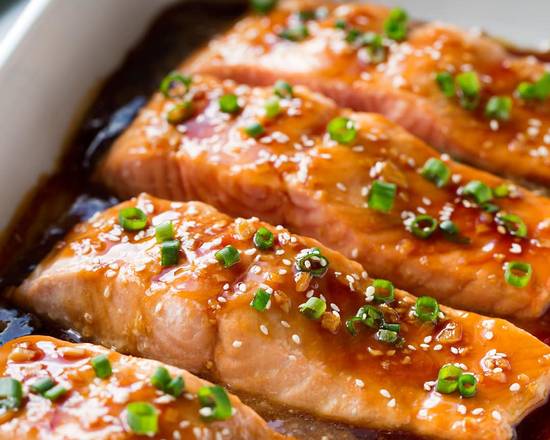 75. Grilled Salmon with Teriyaki Sauce