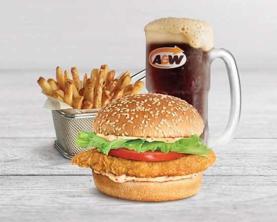 Combo Burger au poulet habanero piquant / Spicy Habanero Chicken Burger Combo