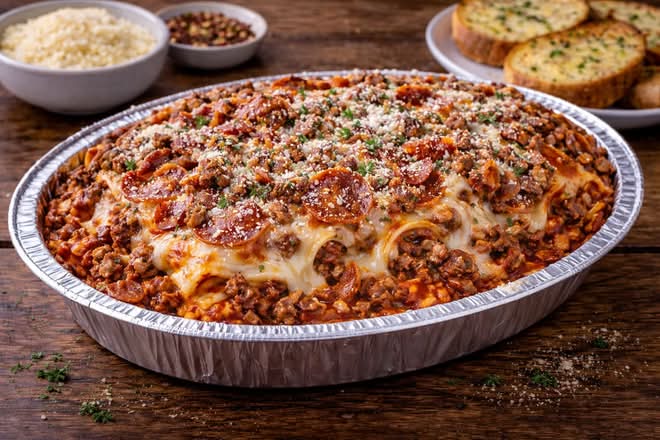 🔥🧀 Lasagne Calabrese Deluxe – Pepperoni, Bacon & Saucisse Italienne