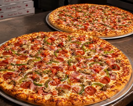 2 Grande Pizzas Toute Garnie Géante 🍕🔥
