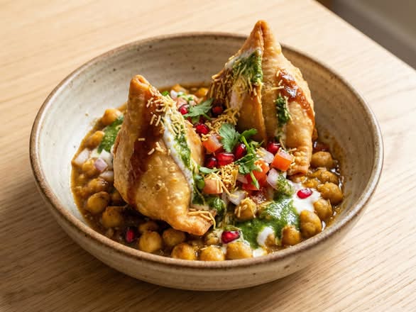 Ragda Samosa Chaat