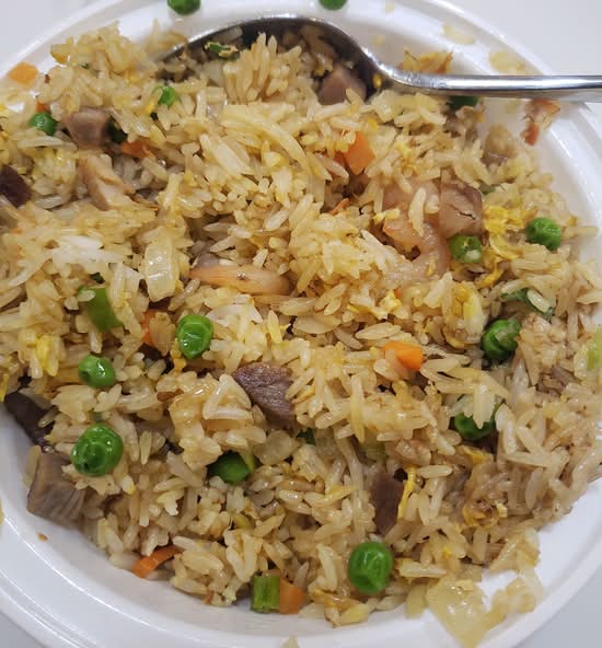 87.Chong Qing Deluxe Fried Rice with BBQ Pork and Shrimp