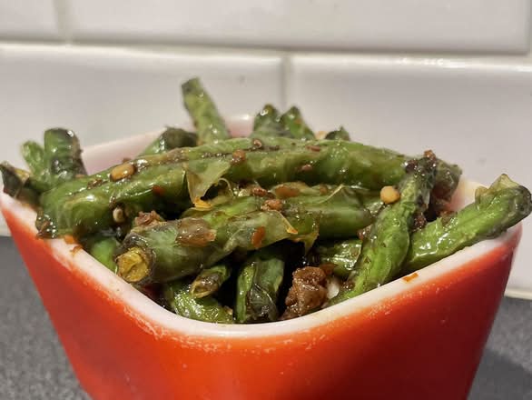 82.Fried Green Bean Szechuan-Style