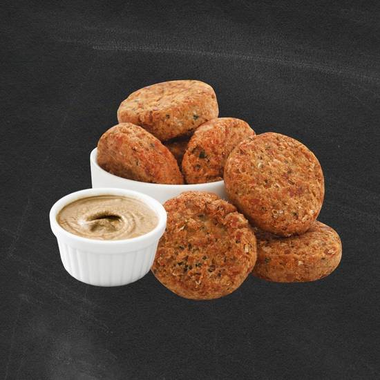 6 pcs of middle eastern Falafel with tahini