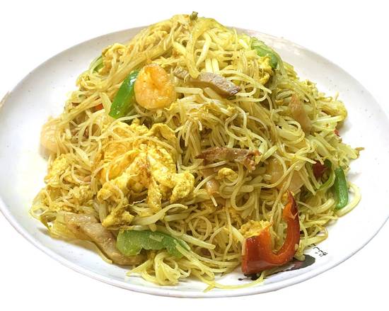 F10 Vermicelles de Riz Singapour (Porc BBQ & Crevettes) / Singapore Rice Vermicelli (BBQ Pork and Shrimp) 星洲炒米