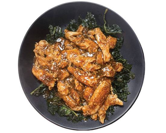 J3 Poulet avec Poivrées aux Épinards Croustillantes / Pepper Chicken with Crispy Spinach 川椒雞片