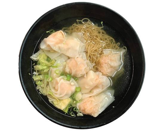 D1 Soupe de nouilles aux crevettes wonton / Shrimps Wonton Noodle Soup 蝦雲吞湯麵