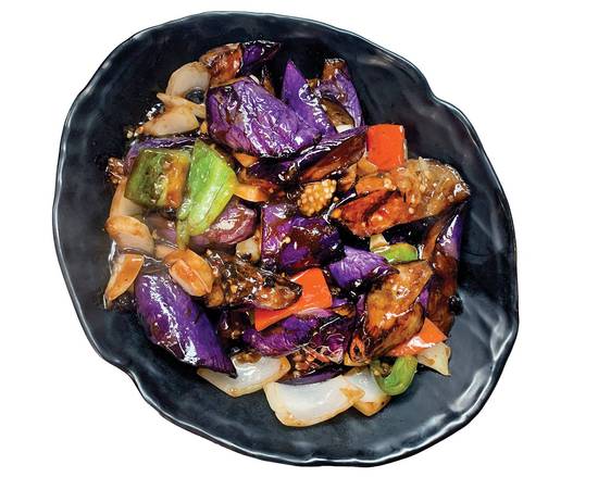 L16 Aubergine avec Sauce aux Fèves Noires / Eggplant with Black Bean Sauce 豉椒茄子