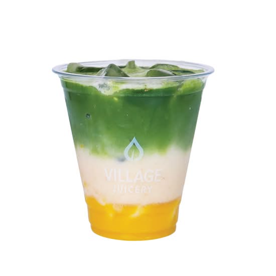 Iced Mango Calamansi Matcha Latte