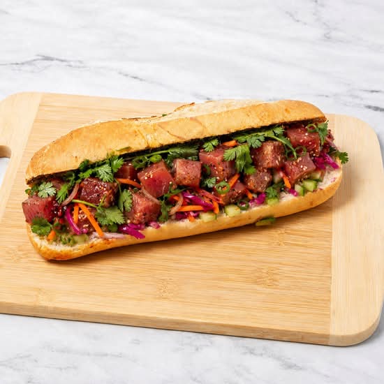 Ahi Tuna Poke Banh Mi