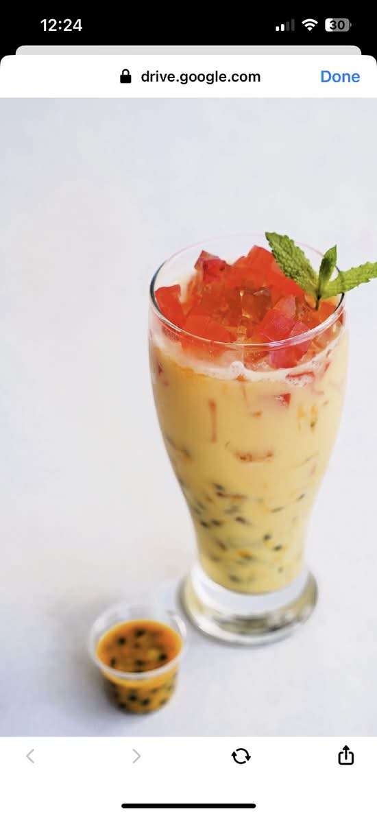 202. Trà Chanh Leo Lắc Sữa/ Passion Fruit Condensed Milk Tea