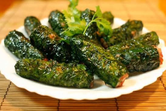 145. Heo Lá Lốt/ Ground Pork Wrapped In Betel Leaf (5pcs))