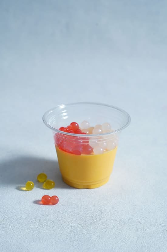 252. Pudding Xoài & Trân Châu Nổ/ Mango Pudding W Popping Boba