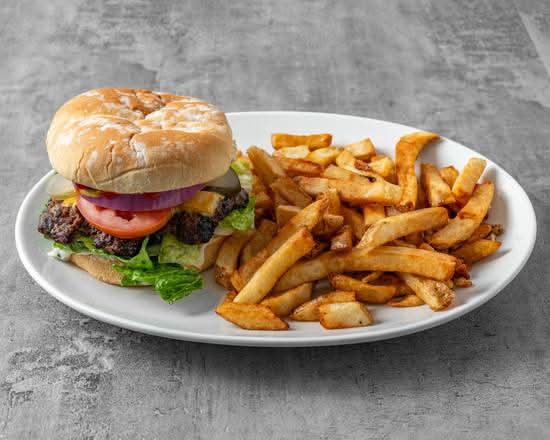 Burger and fries