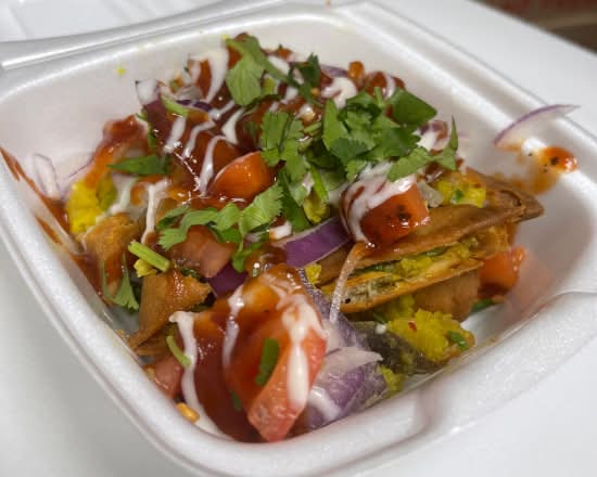 samosa chat (3 piece samosa)