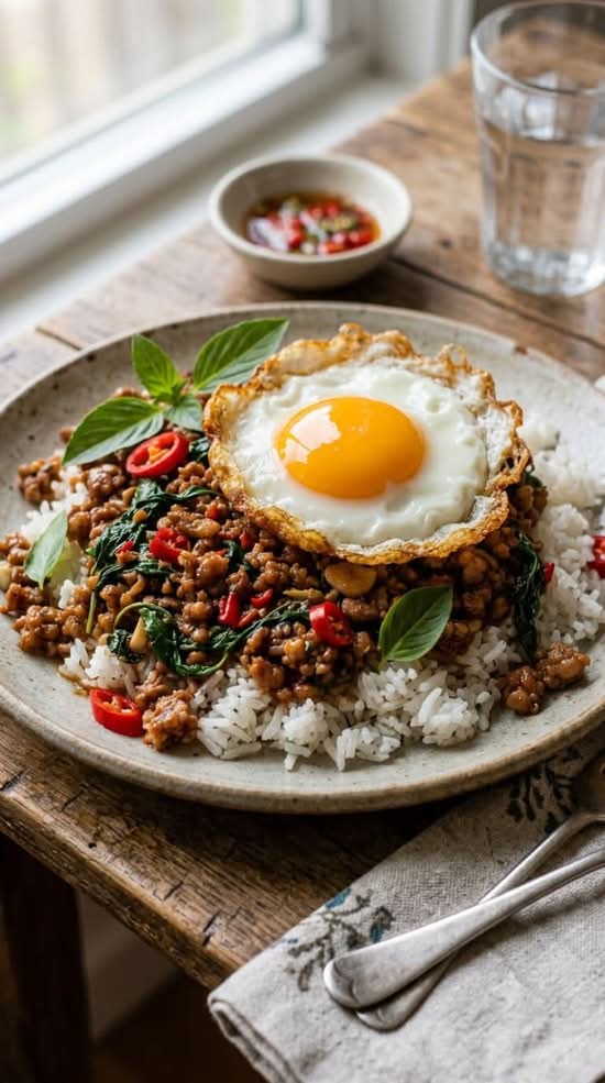 Pad Kra Prao  Minced Beef