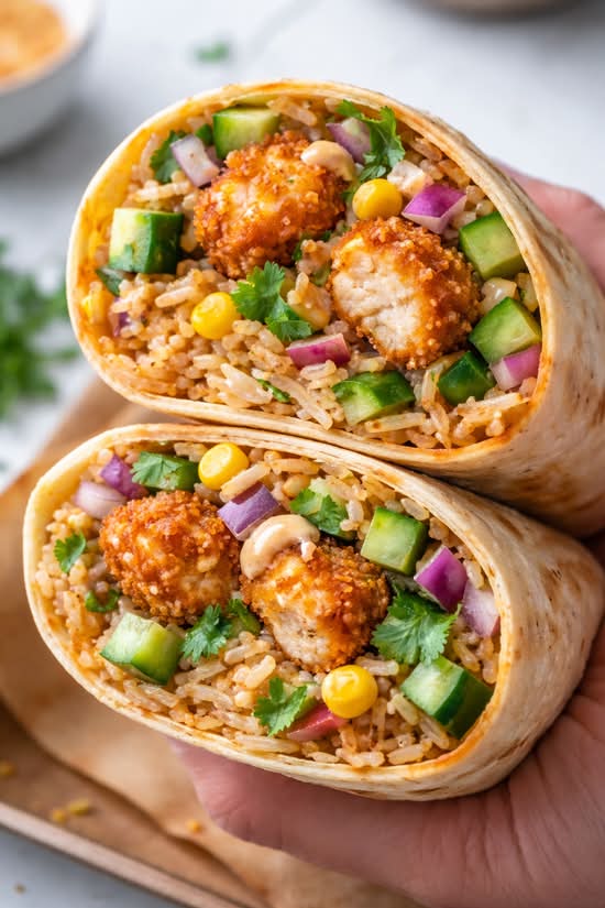 🔥 Cha Cha’s Chicken Rice Wrap