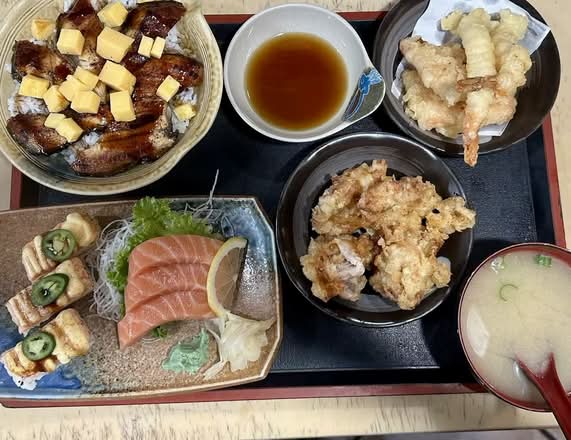 Unagi Don & Sashimi oshi combo