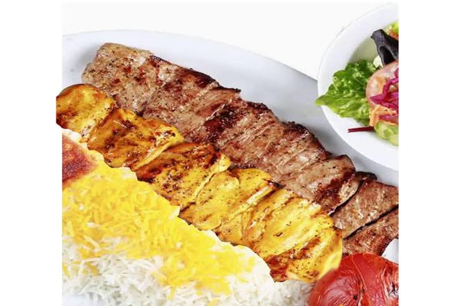 Beef Tenderloin & Marinated Chicken Leg Kebab  - بشقاب سالاری ران