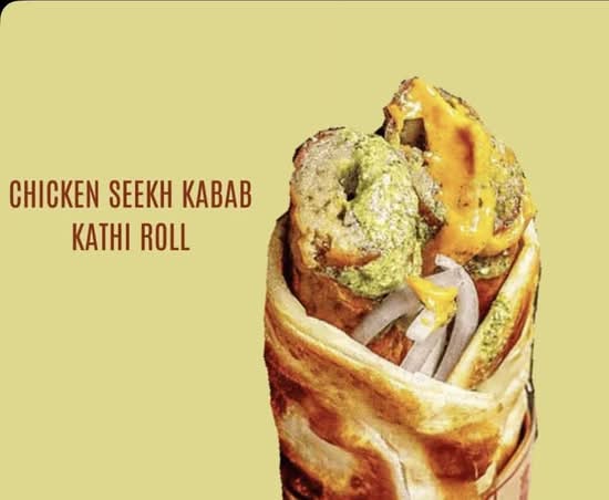 Chicken seekh Kabab Roll