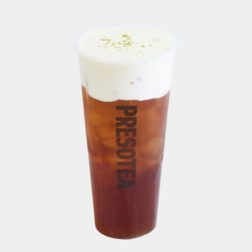 Thé Oolong avec mousse au fromage sucré / Salted Milk Foam Oolong Tea