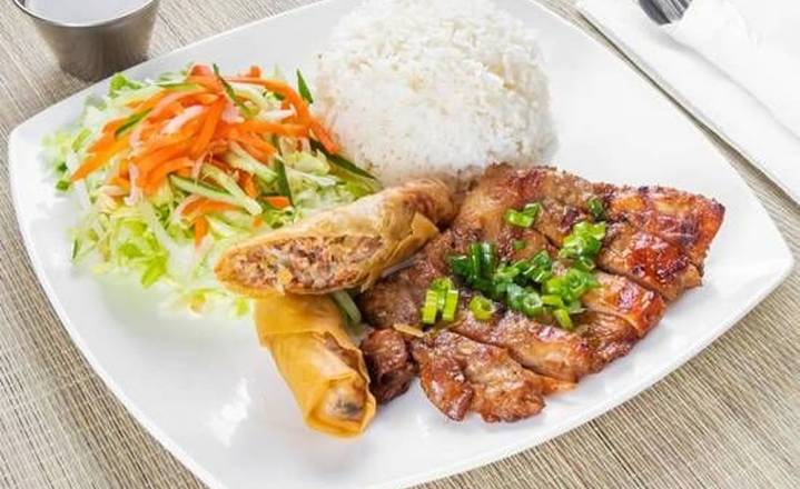 35. Com Ga Nuong Cha Gio