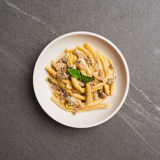 Wild Mushroom Alfredo Strozzapreti