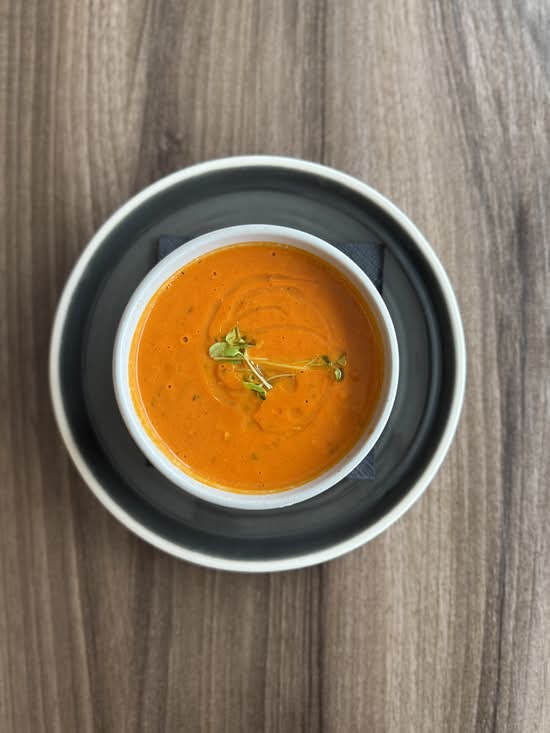 Roasted Tomato + Smoked Gouda Soup