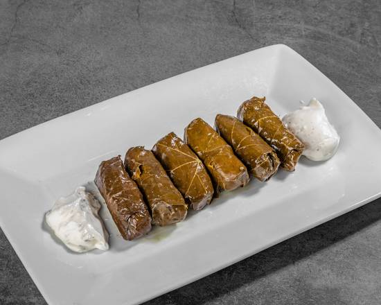Dolmades (Seasoned Rice Stuffed Grape Leaves)