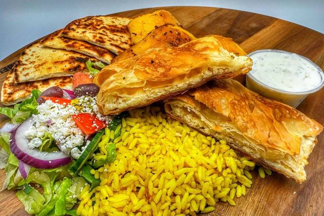 Tiropita Dinner ( Phyllo Pastry Feta Cheese Pie)