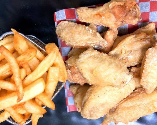 Chicken Wings and Fries (Salt and Pepper)