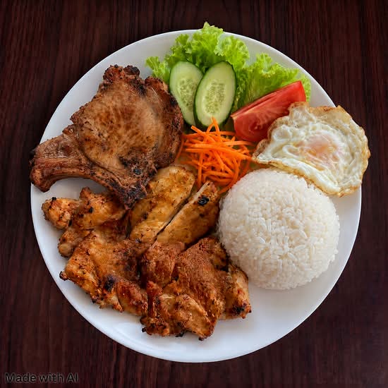Com Gà Nướng, Sườn Nướng, ốpla