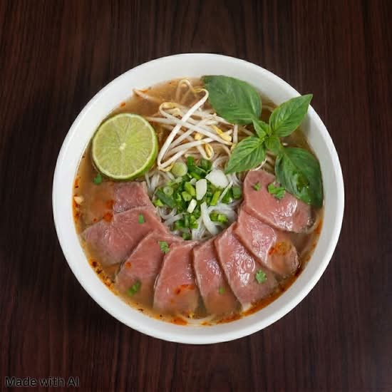 Phở vè Dòn (Fatty Beef Brisket Noodle Soup)
